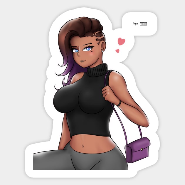 Sombra by YHW Sticker by YHWdrawings
